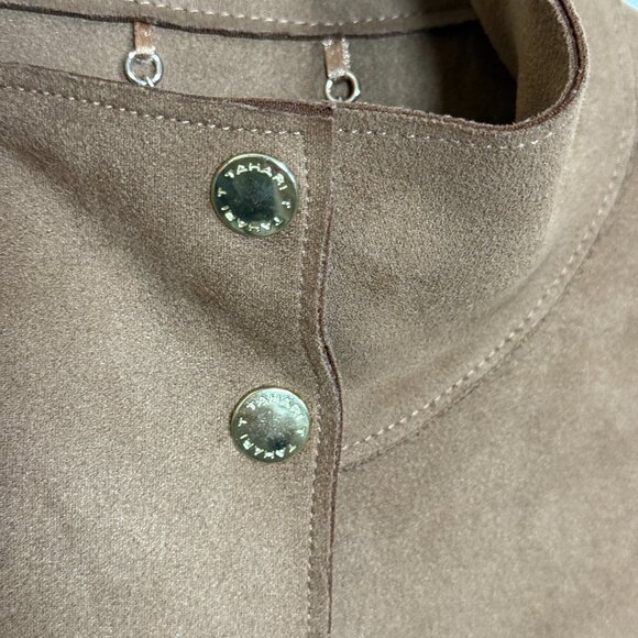 T Tahari faux suede jacket coat Sz S USA - Picture 4 of 12